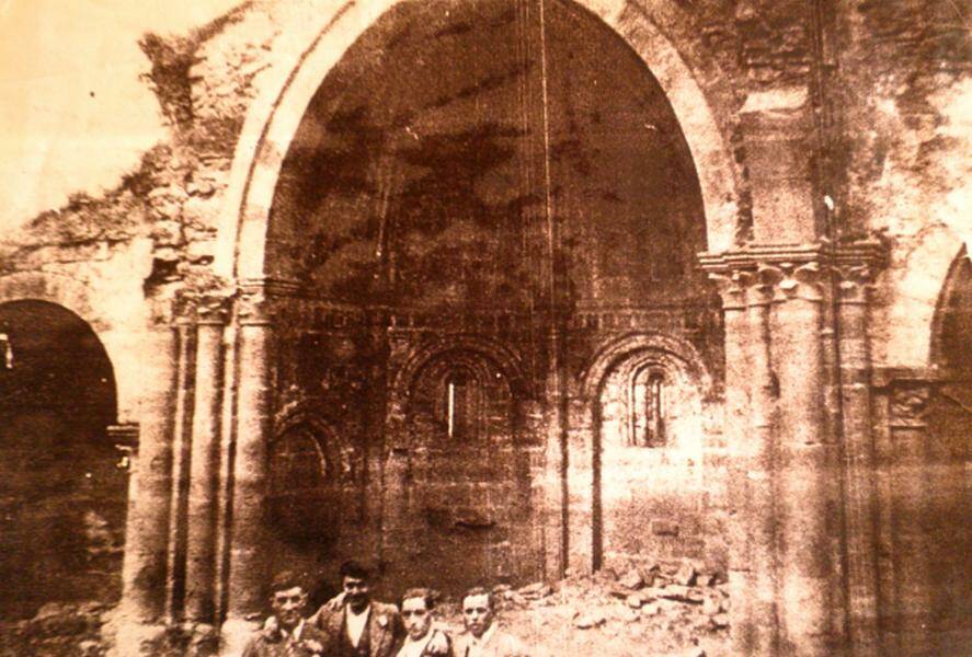 San Juan de Montealegre - Ábsides de la iglesia hacia 1930