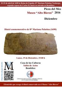 Diciembre – Dintel conmemorativo de Dª Mariana Palatina (1690)